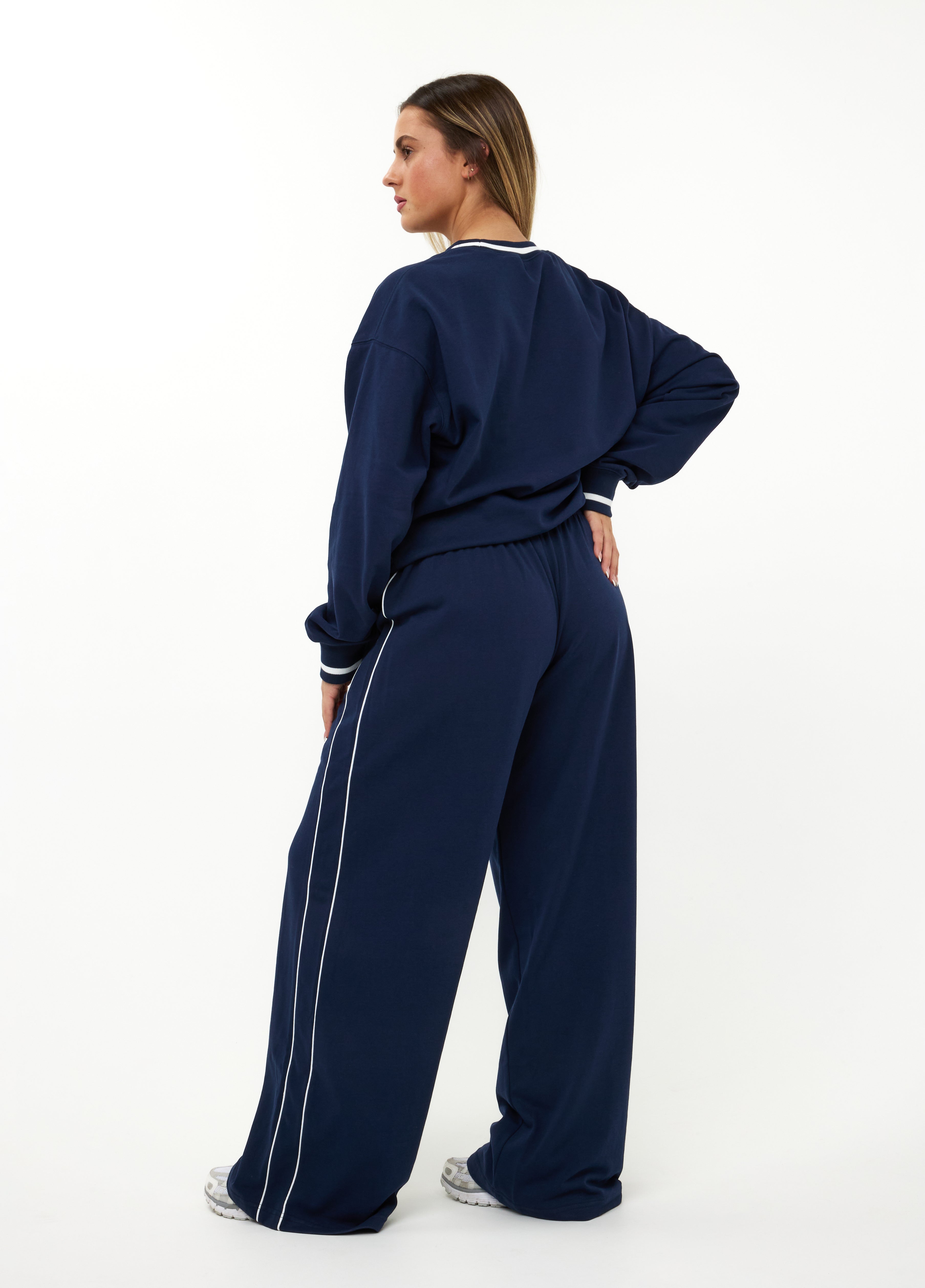 Ares Straight Leg Joggers Navy Blue