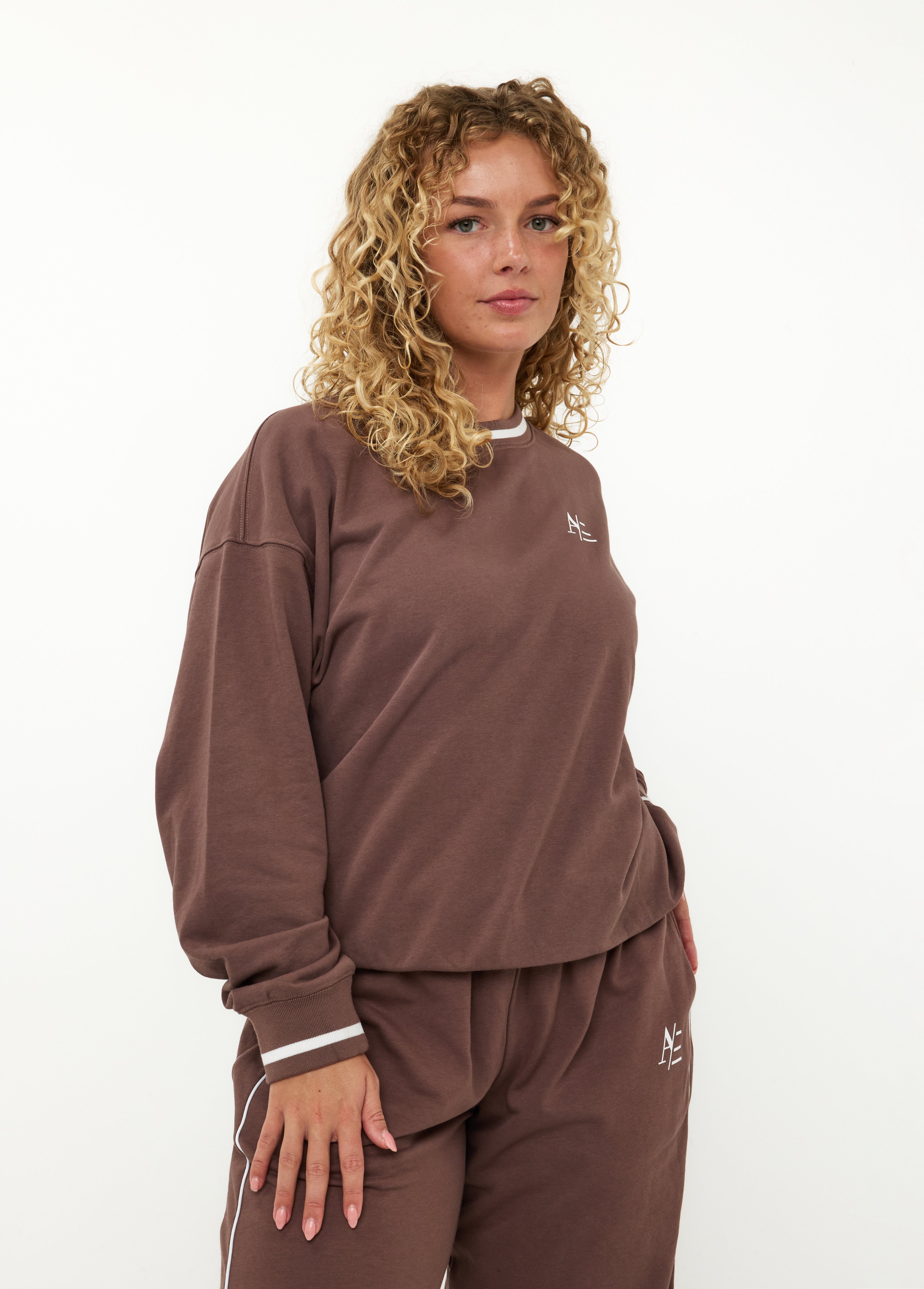 Ares Crewneck Top Mocha Brown