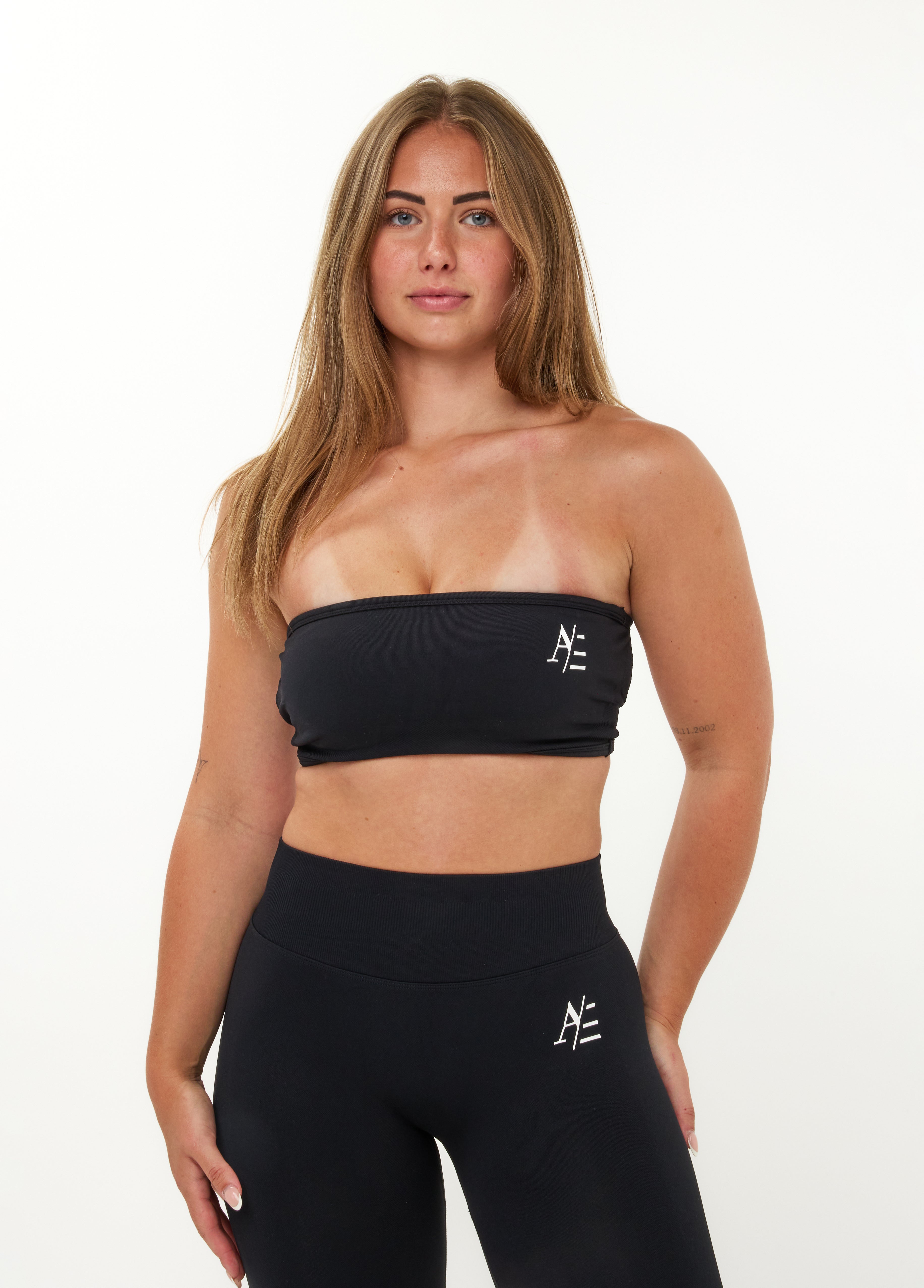 Bandeau Sports Bra Obsidian Black