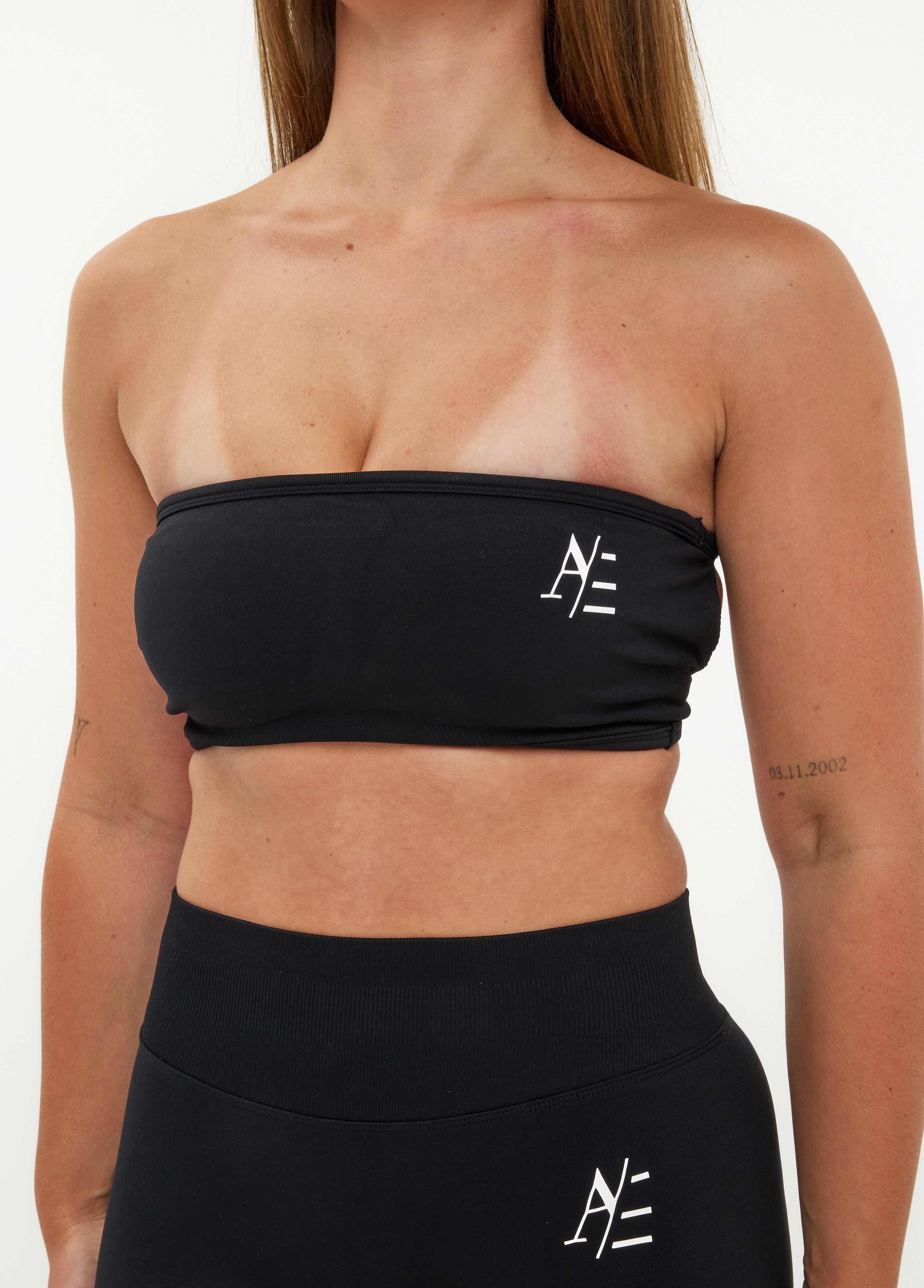 Bandeau Sports Bra Obsidian Black