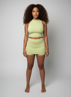 ROYALTY CRYSTAL - 2 PIECE SHORT SKIRT SET