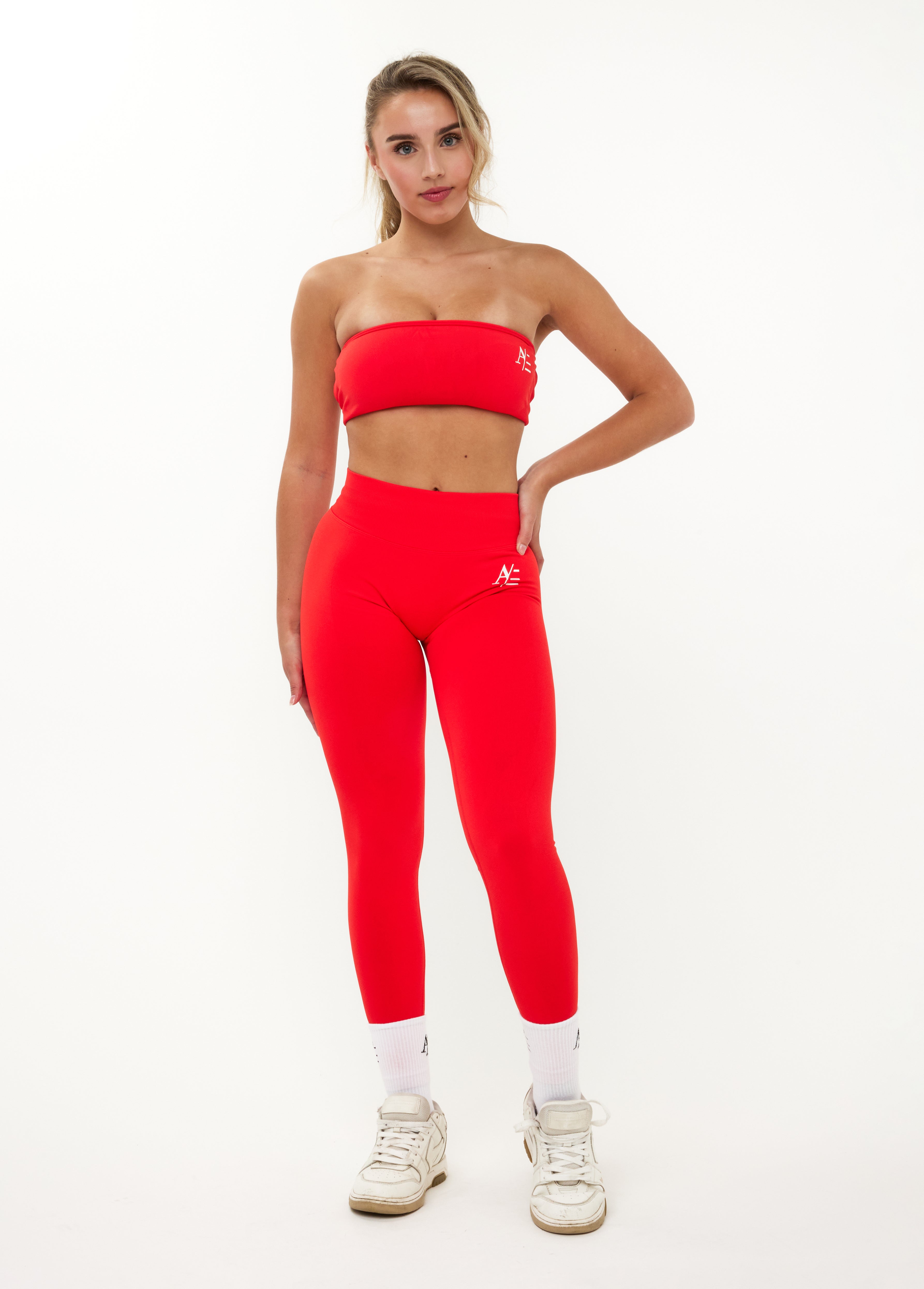 Bandeau Sports Bra Fire Red