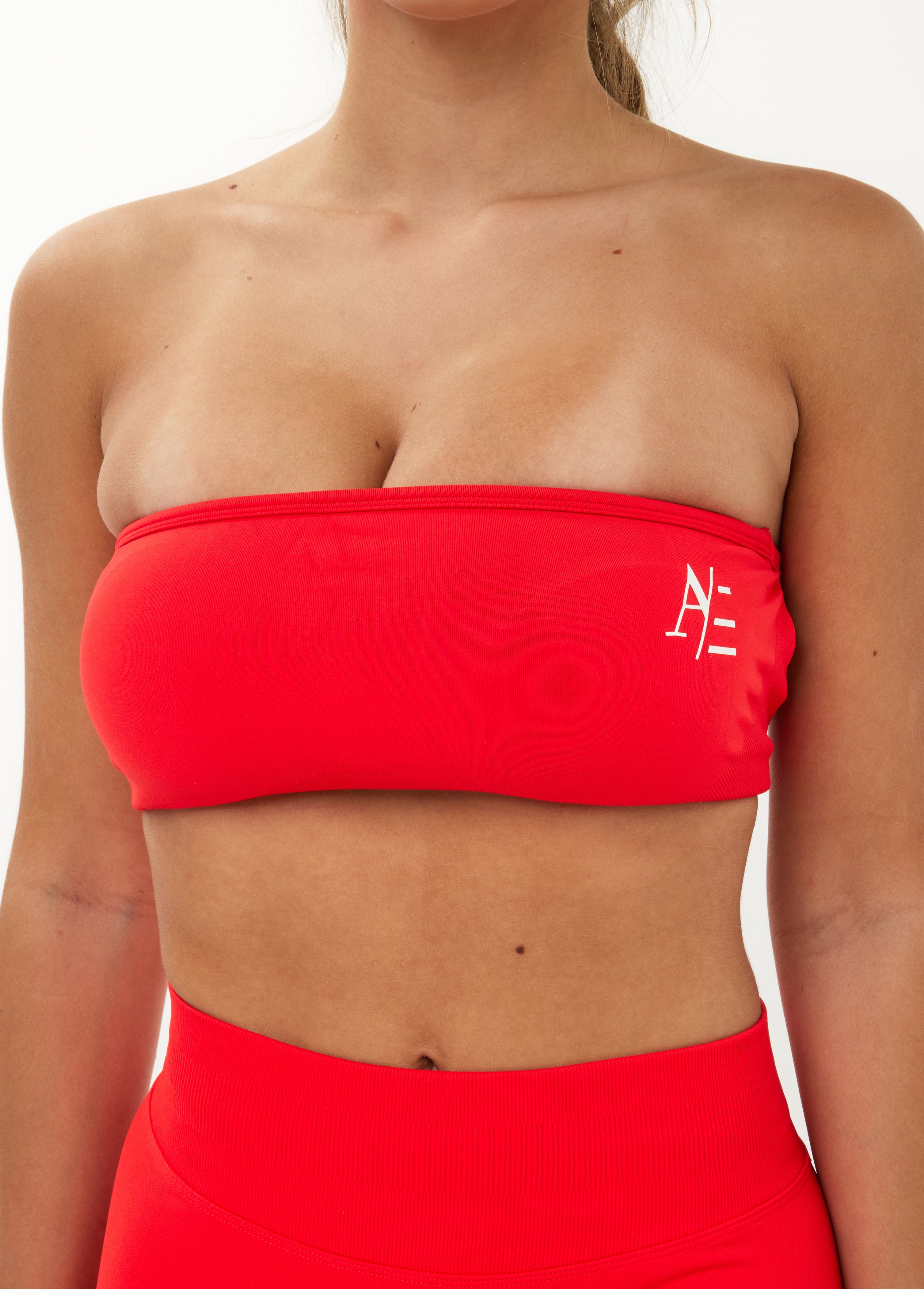 Bandeau Sports Bra Fire Red